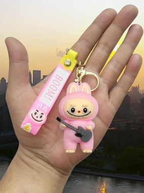 Character Keychain with Lobster Clasp, Strap, Valentine Gift for Girls and Boys