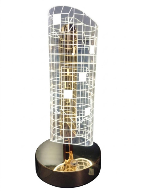 Decorative LED Table Lamp with Pattern Shade Light