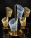 Decorative LED Table Lamp with Pattern Shade Warm Light (Design may vary)