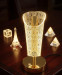 Decorative LEDTable Lamp withPattern Shade Warm Light